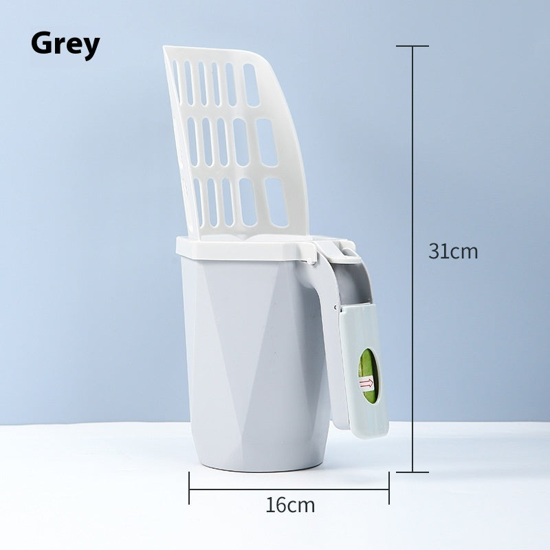 Large Capacity Integrated Cat Litter Scoop Cleaning Tool